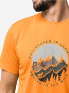 Спортивна футболка чоловіча Jack Wolfskin Hiking S/S T M 1808762-3285 2XL Помаранчева (4064993852028) - зображення 3