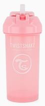 Kubek niekapek Twistshake Straw Cup Pastel Pink 12 m + ze słomką 360 ml (7350083125880) - obraz 1
