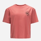Підліткова укорочена футболка для дівчинки Jack Wolfskin Teen Mosaic T G 1609841-2183 176 см Коралова (4064993686159) - зображення 1