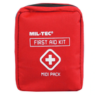 Аптечка тактическая Mil-Tec Укомплектованная Красная FIRST AID PACK MIDI RED (16025910) - изображение 2