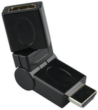 Адаптер DPM кутовий поворотний HDMI - HDMI M/F чорний (5903332589975) - зображення 4