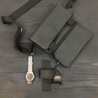 Тактическая кожаная сумка с кобурой, мужской мессенджер, барсетка - черный слинг, мужская сумка через WN-386 плечо кожа - изображение 6