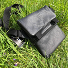 Тактическая кожаная сумка с кобурой, мужской мессенджер, барсетка - черный слинг, мужская сумка через WN-386 плечо кожа - изображение 9