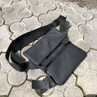 Тактическая кожаная сумка с кобурой, мужской мессенджер, барсетка - черный слинг, мужская сумка через WN-386 плечо кожа - изображение 10