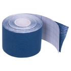 Кінезіо тейп стрічка для тейпування спини шиї тіла 3,8 см х 5 м Kinesio tape синій АН553 - зображення 1