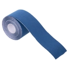 Кінезіо тейп стрічка для тейпування спини шиї тіла 3,8 см х 5 м Kinesio tape синій АН553 - зображення 2
