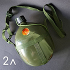 Армейская фляга алюминиевая для воды 2 литра походная военная металлическая для рыбалки оливковая АН9194