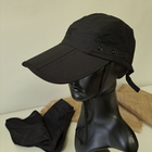 Кепка с защитой тактическая шляпа от УФ-лучей с защитой шеи от солнца рыболовная кепка ARCTERYX черная ( АН-1625) - изображение 4