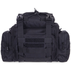 Средняя тактическая нейлоновая сумка на пояс плечо военная охотничья 23 х 22 х 8 см SILVER KNIGHT черная АН-09 - изображение 5