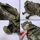 Міцна тактична сумка через плече чоловіча жіноча сумка військова через плече Камуфляж TACTICAL PRO (ZK-12) - зображення 7