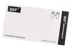 Перчатки нітрилові SEF упаковка – 50 пар. розмір M (без пудрі). щільність 5 г. чорні - зображення 1