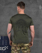 Тактическая потоотводящая футболка Odin game олива L - изображение 6