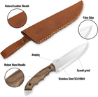 Компактный охотничий Нож из Углеродной Стали HK2 SSH BPS Knives - Нож для рыбалки, охоты, походов - изображение 2