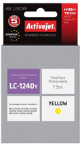 Tusz Activejet do Brother LC1240Y/1220Y Premium 7.5 ml Yellow (AB-1240YR) - obraz 1