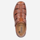 Sandały męskie skórzane RIEKER 03578-24 45 29.3 cm Brązowe (4061811310968) - obraz 11