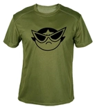 Футболка потоотводящая военная ВСУ с принтом "Злая девочка в очках" в оливе M - изображение 1