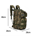 Рюкзак тактичний RESTEQ 45 л, зелений, 28х28х48 см. Армійський рюкзак - зображення 3