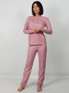 Пижама (кофта + штаны) женская хлопковая Roksana Mont Blank 1539 S Розовая (4821539300142)