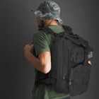 Тактичний рюкзак спортивний туристичний регульований для рибальських походів 26 л 44х28х16 см (476486-Prob) Чорний - зображення 10