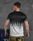 Тактическая мужская футболка Ukraine потоотводящая L черно-белая (85567) - изображение 5