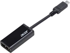 Adapter Acer Dongle USB Type-C - HDMI Black (HP.DSCAB.007) - obraz 1