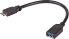 Kabel adapter Akyga USB Type-A - micro-USB Type-B F/M 15 cm Black (AK-AD-30) - obraz 1