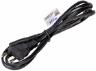 Kabel zasilający Akyga IEC-C7 - CEE 7/16 0.5 m Black (AK-RD-04A) - obraz 1