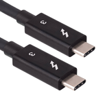 Kabel Akyga USB Type-C - Thunderbolt 0.5 m Black (AK-USB-33) - obraz 1