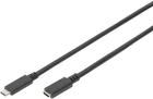 Kabel Assmann USB Type-C M/F 1.5 m Black (AK-300210-015-S) - obraz 1