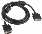 Kabel Lanberg VGA M/F 5 m Black (CA-VGAC-10CC-0050-B+)