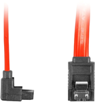 Kabel Lanberg SATA II metal clips F/F 0.3 m Red (CA-SASA-14CC-0030-R) - obraz 2