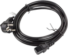 Kabel zasilający Lanberg CEE 7/7 - IEC-C13 3 m Black (CA-C13C-12CC-0030-BK) - obraz 1