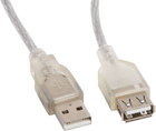 Кабель Lanberg USB Type-A M/F 5 м White (CA-USBE-12CC-0050-TR) - зображення 1