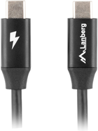 Kabel Lanberg USB Type-C M/M 0.5 m Black (CA-CMCM-40CU-0005-BK) - obraz 1