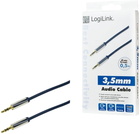 Кабель Logilink Mini Jack 3.5 мм - Mini Jack 3.5 мм 0.5 м Blue (CA10050) - зображення 1