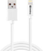 Kabel Sandberg USB Type-A - Lightning Apple Approved MFI 1 m White (5705730440755) - obraz 1