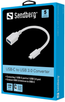Adapter Sandberg USB Type-C - USB Type-A White (5705730136054) - obraz 2