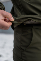 Тактична чоловіча куртка Soft shell на блискавці з капюшоном водонепроникна M олива 00084 - зображення 9