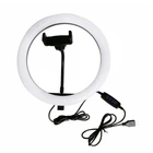 Кольцевая LED лампа LC-300 Черный с 1 креплением для телефона и USB (SH7711167)