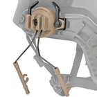 Кріплення для активних навушників на каску, шолом Fast та ін. Wosport HL-ACC-43 Coyote - зображення 7