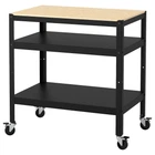 Візок IKEA BROR, чорний, соснова фанера, 85х55 см, 603.338.50