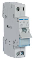 Переключатель I-0-II 230V 1-полюсный Hager SFT125 25А выход сверху