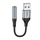 Переходник HOCO fresh external Sound Card USB to 3.5 LS36 |0.12m, DAC| черный
