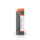 Сетевой удлинитель VIDEX ONCORD з/з 4п 3м (3x1.5мм) 3.4А USB(QC3.0) +USB-C(PD18W) с кнопкой White