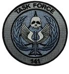 Шеврон патч "Task force 141 военный серо-голубой" на липучке велкро
