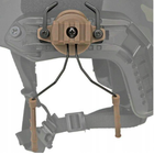 Крепления на шлем адаптер для тактических наушников Peltor, Eamor, Walker, 3M FAST койот - изображение 3