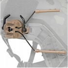 Крепления на шлем адаптер для тактических наушников Peltor, Eamor, Walker, 3M FAST койот - изображение 4