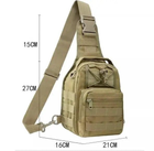 Наплечная сумка-рюкзак 5л сумка через плечо койот - изображение 4