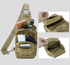 Наплечная сумка-рюкзак 5л сумка через плечо койот - изображение 5
