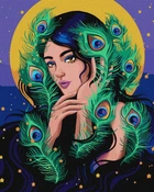 Картина по номерам Идейка Загадочная девушка ©pollypop92, 40 х 50 см (KHO2559) (Без коробки)